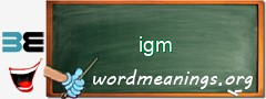 WordMeaning blackboard for igm